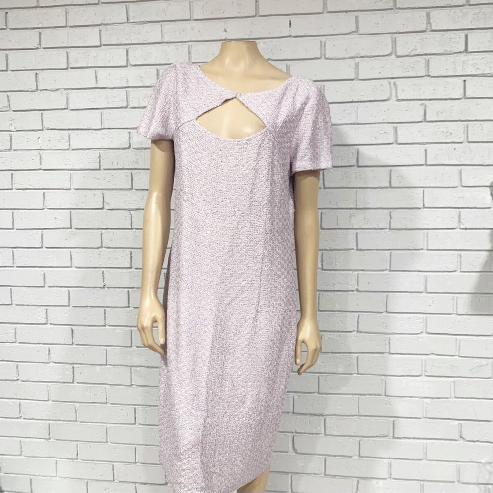 St. John Hansh Sequin-Knit Cocktail Dress - Picture 2 of 11